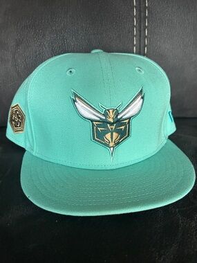 New Era Turquoise Charlotte Hornets -NBA Teal Snapback Hat with Embroidered Logo